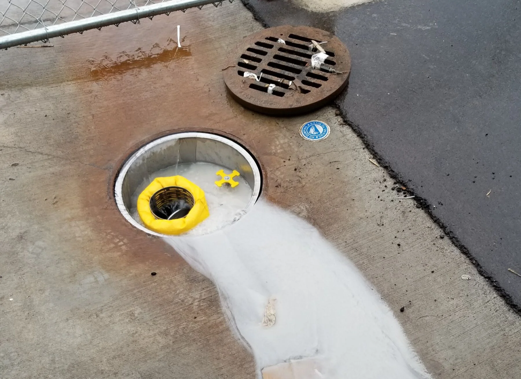 Storm drain spill prevention